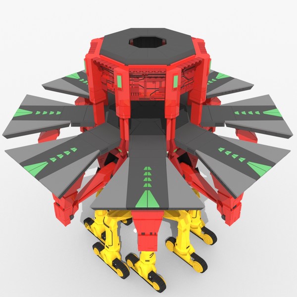 3d model of mobile landing robot character - Landing Robo LR-12 by Tschirner